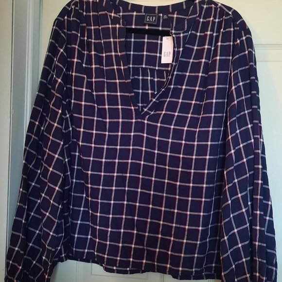 BNWT Gap Popover Plaid Shirt XXL - Picture 2 of 7